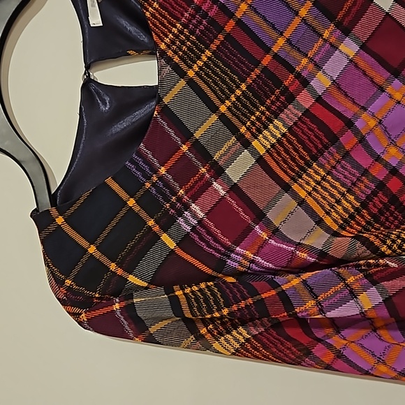 Nygard pink purple plaid long sleeve blouse lined fantastic sleeves Medium - Picture 8 of 8